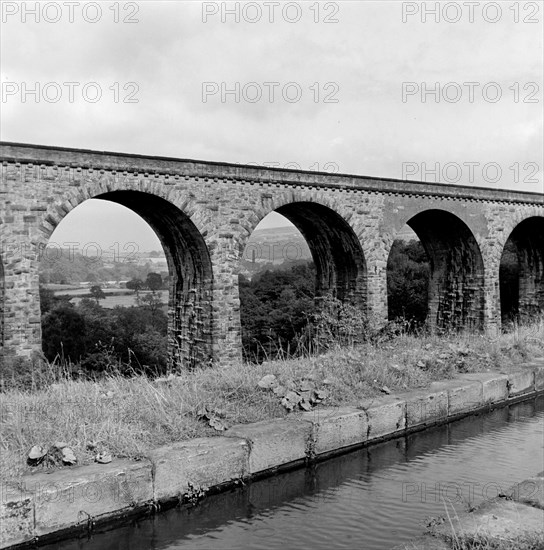 The aqueduct and viaduct at Marple, Greater Manchester