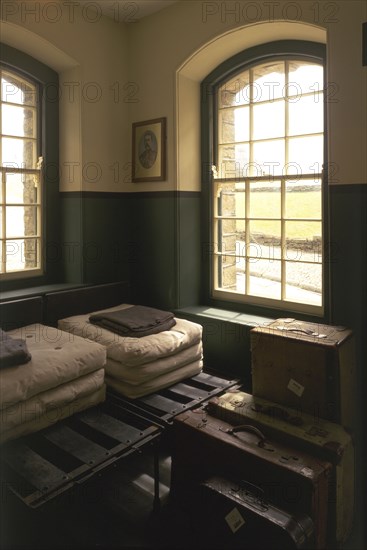 World War I guardrooms at Pendennis Castle, Cornwall, 1997