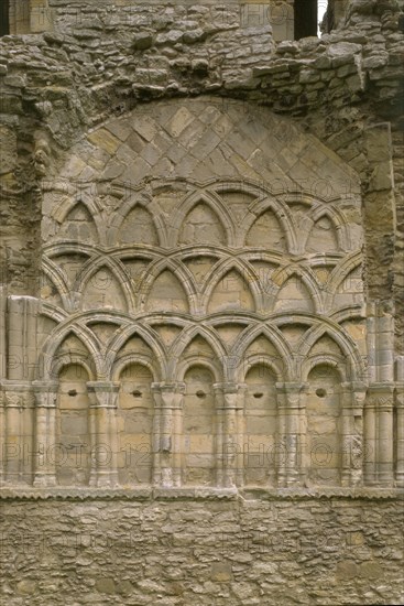 Architectural detail at Wenlock Priory, Much Wenlock, Shropshire, 1998