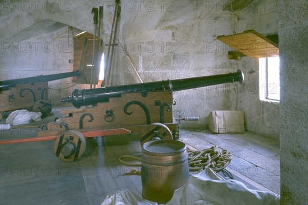 Upper gun deck, Pendennis Castle, Cornwall, 1998