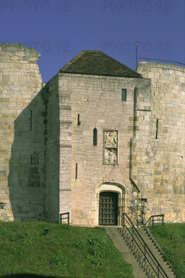 Detail of Clifford's Tower, York, North Yorkshire, 1997