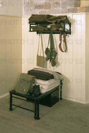 Barrack room at Calshot Castle, Hampshire, 1995