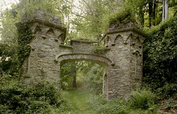 Gate piers on the Glenthorne Estate, Countisbury, Devon, 1999