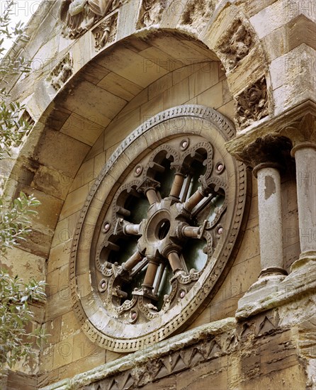 Wheel window at the Roman Catholic Pro-Cathedral, Clifton, Bristol, Avon, 2000
