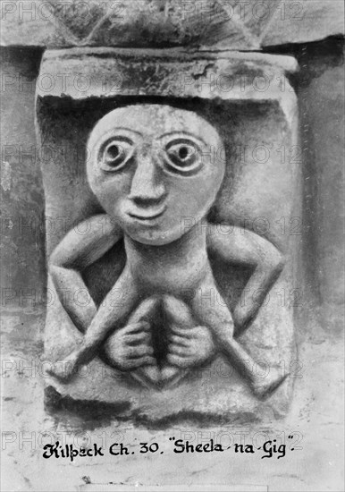 Sheela-na-Gig, Kilpeck, Herefordshire