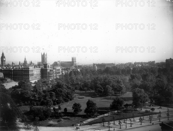 View over St James's Park, London, c1905