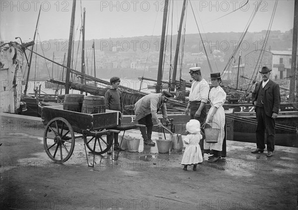 Newlyn harbour, Penzance, Cornwall, 1907