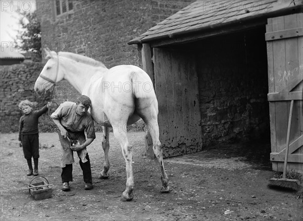 Farrier at Hellidon, Northamptonshire, c1896-c1920