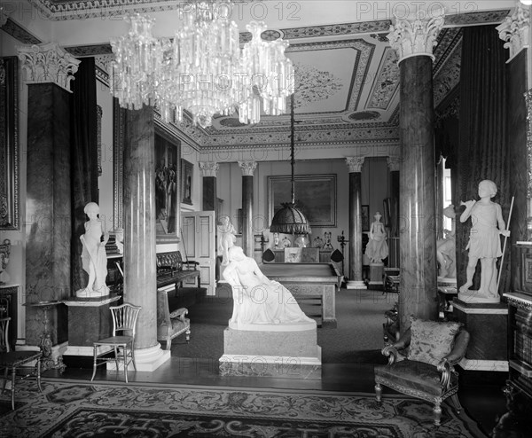 The billiard room, Osborne House, Isle of Wight, 1880s