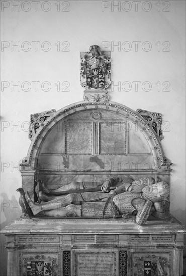 Monument in All Saints' church, Bisham, Berkshire, 1964