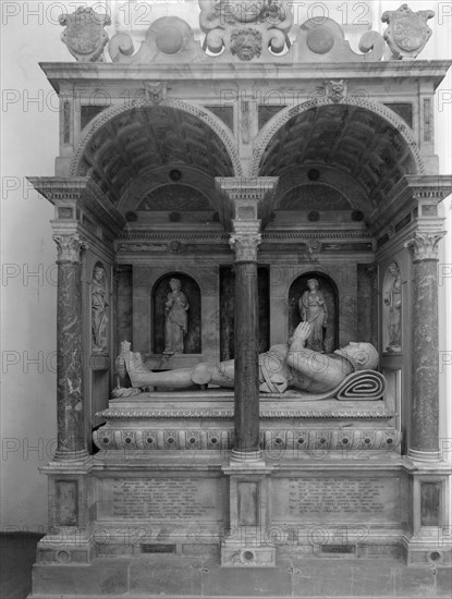 Monument in Holy Trinity, Long Melford, Suffolk, 1960
