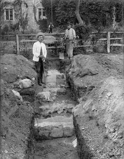 Archaeological excavations at Netley Abbey, Hound, Hampshire, c1860-c1922