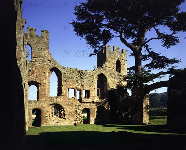 Castle Wall seen from interior, Acton Burnell Castle, Shropshire, 1985