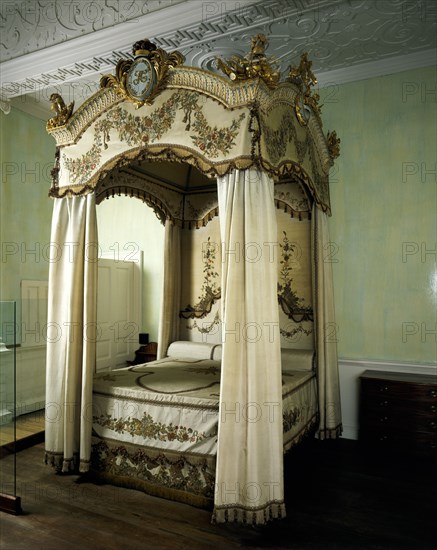 State Apartment with State Bed made in 1786, Audley End House, Essex, 1986