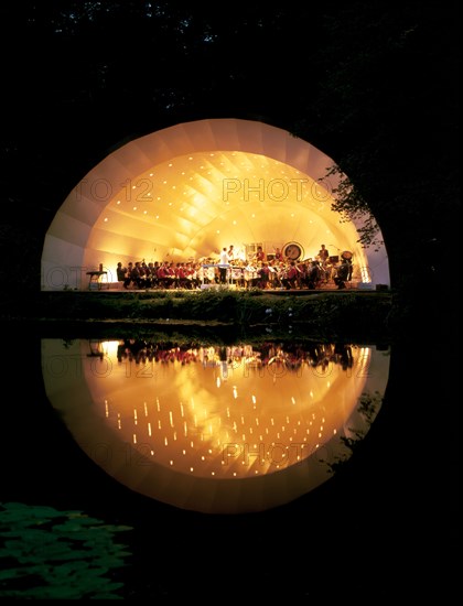 Concert bowl at night, Kenwood House, Hampstead, London, 1987