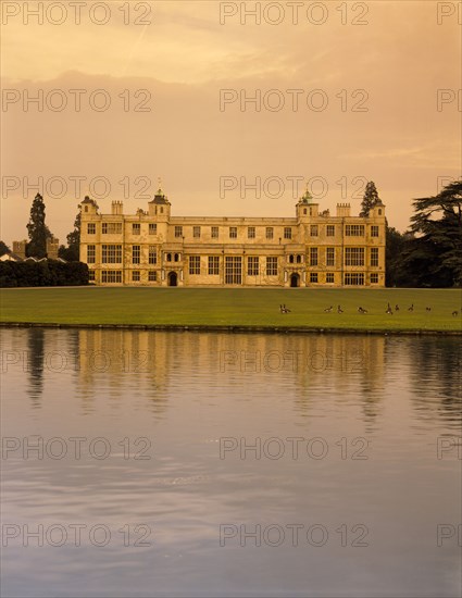 View of the house from the lake, Audley End House, Essex, 1996