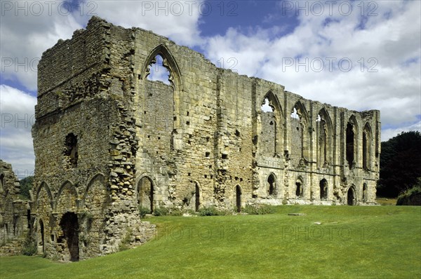 Dining hall from the south, Easby Abbey, North Yorkshire, 2000