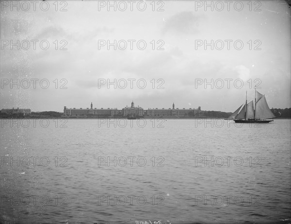 The Royal Victoria Hospital, Netley, Hampshire viewed from Southampton Water, c1878
