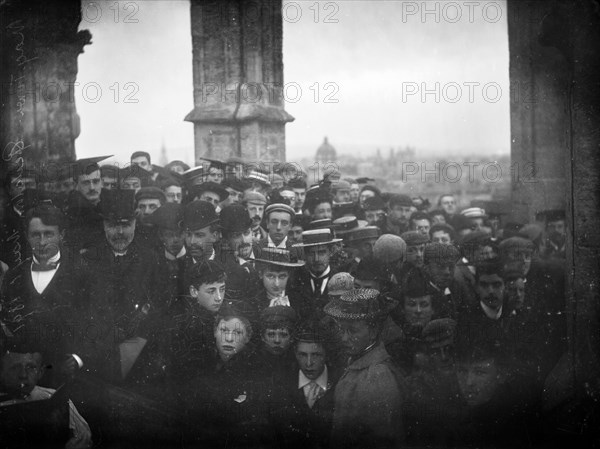 May Day celebration at Magdalen College, Oxford, Oxfordshire, 1895