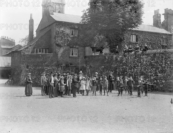 Beating the Bounds ceremony, St Michaels Church, Cornmarket Street, Oxford, Oxfordshire, 1914