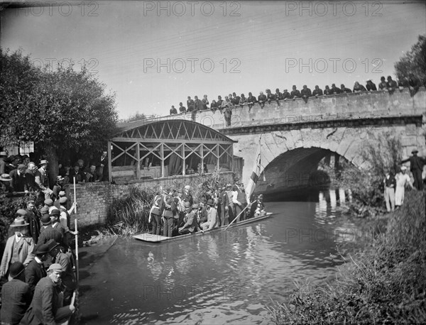 Annual Beating the Bounds ceremony,  Botley Bridge, Oxford, Oxfordshire, 1892