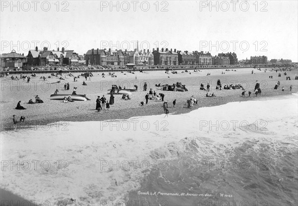 The beach at St Anne's-on-Sea, Lancashire, 1890-1910