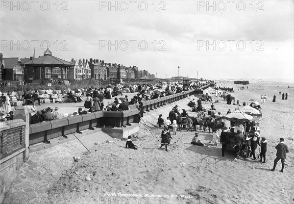 The beach at St Anne's-on-Sea, Lancashire, 1890-1910