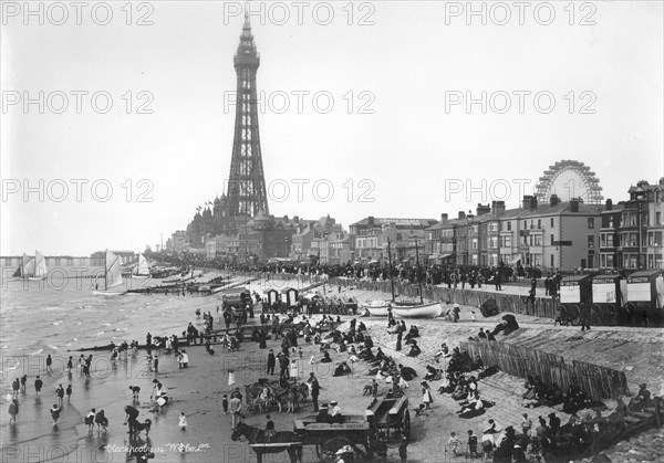 The beach, Blackpool, Lancashire, 1894-1910