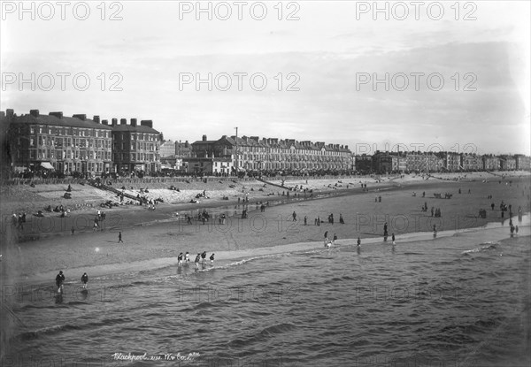 The beach at Blackpool, Lancashire, 1890-1910