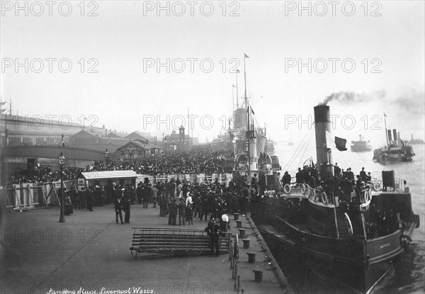 Liverpool Landing Stage, Pierhead, Liverpool, 1890-1910