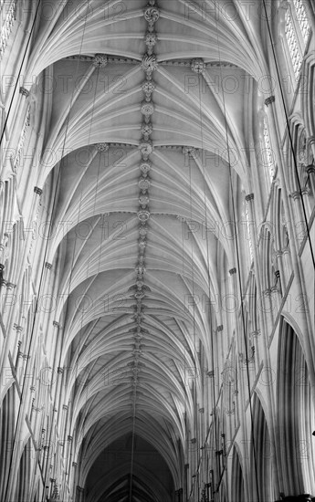 Fan vaulting in Westminster Abbey, London, 1945-1980