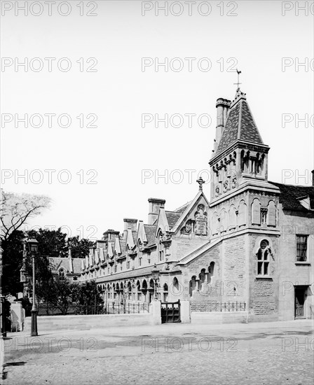 Powell Almshouses, Church Gate, Fulham, London, c1870-1900