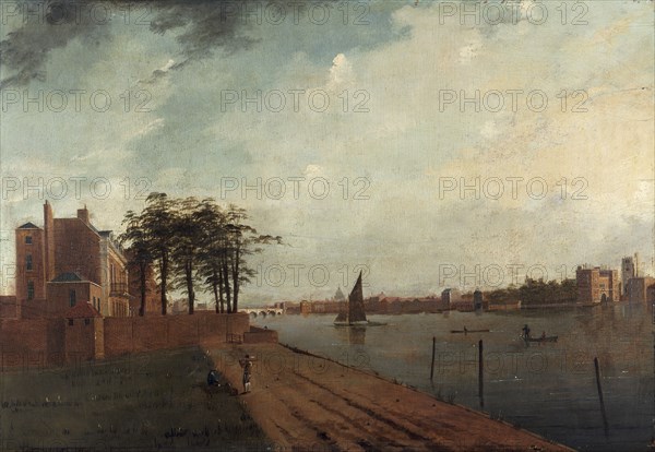 'Lambeth Palace from Millbank', (1808?). Artist: Daniel Turner