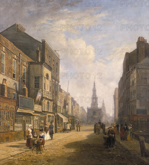 'The Strand, Looking Eastwards from Exeter Change', c1824. Artist: Caleb Robert Stanley