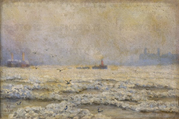 'The Frozen Thames at Greenwich', 1895. Artist: Unknown