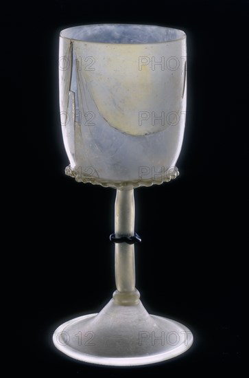 Glass goblet, 14th century. Artist: Unknown