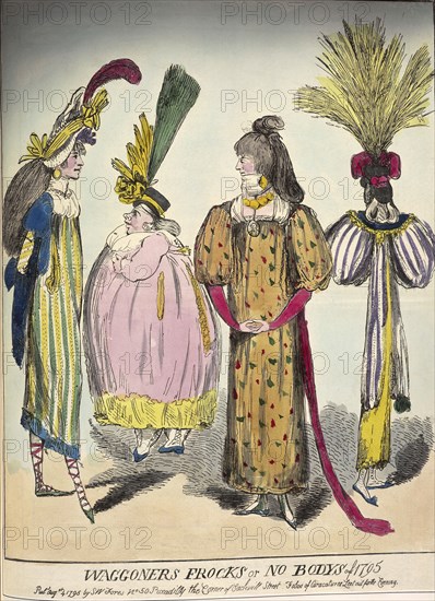 A caricature of late 18th century fashion, 1795. Artist: Unknown