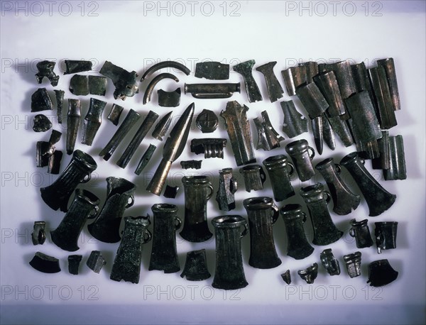 Prehistoric hoard of metalwork, c900-c600 BC. Artist: Unknown