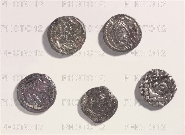 Early Saxon coins, 5th-6th century. Artist: Unknown