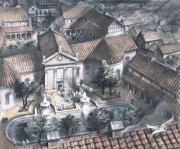 Palace of the Roman governor of London, after c80 AD. Artist: Unknown