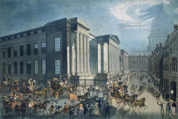 The Royal Mail starting from the General Post Office, St Martin's le Grand, London, 19th century. Artist: R Reeves