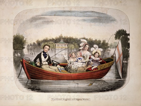 'The Royal Anglers on Virginia Water', (c1850?). Artist: Unknown