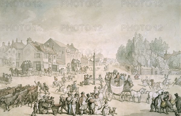 Elephant and Castle, Southwark, London, c1805-c1820. Artist: Thomas Rowlandson