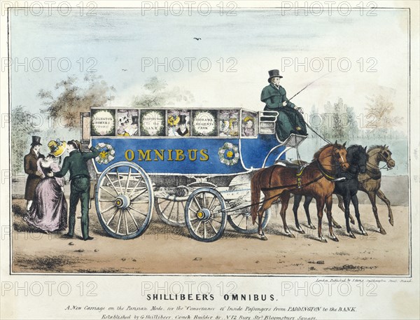 'Shillibeer's Omnibus...from Paddington to the Bank', London, 1838. Artist: Unknown