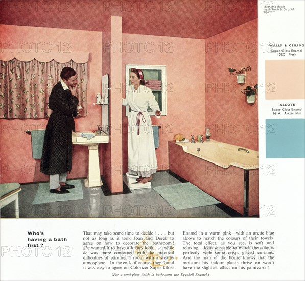 'Who's having a bath first?', 1950s. Artist: Unknown