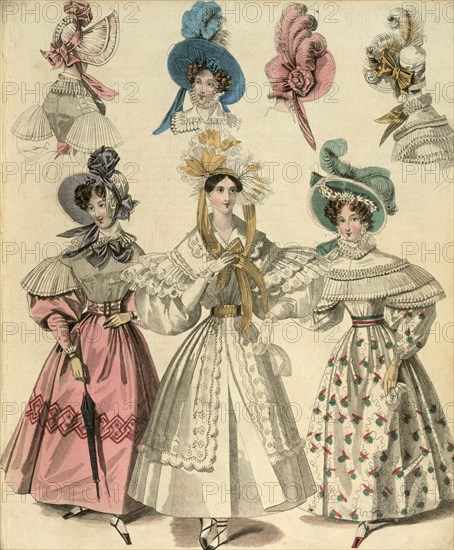 Newest London and Paris fashions, (c1830-c1840?). Artist: Unknown