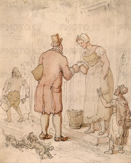 The postman, early 19th century. Artist: Thomas Rowlandson