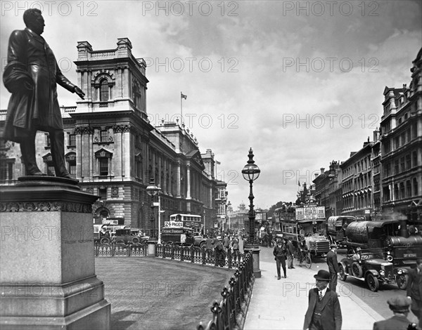 Whitehall seen from Parliament Square, City of Westminster, London. Artist: Unknown