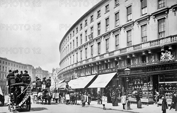 Regent Street Quadrant, Westminster, London, late 19th century. Artist: Unknown