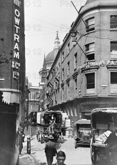 Junction of Watling Street and Friday Street, City of London. Artist: Unknown